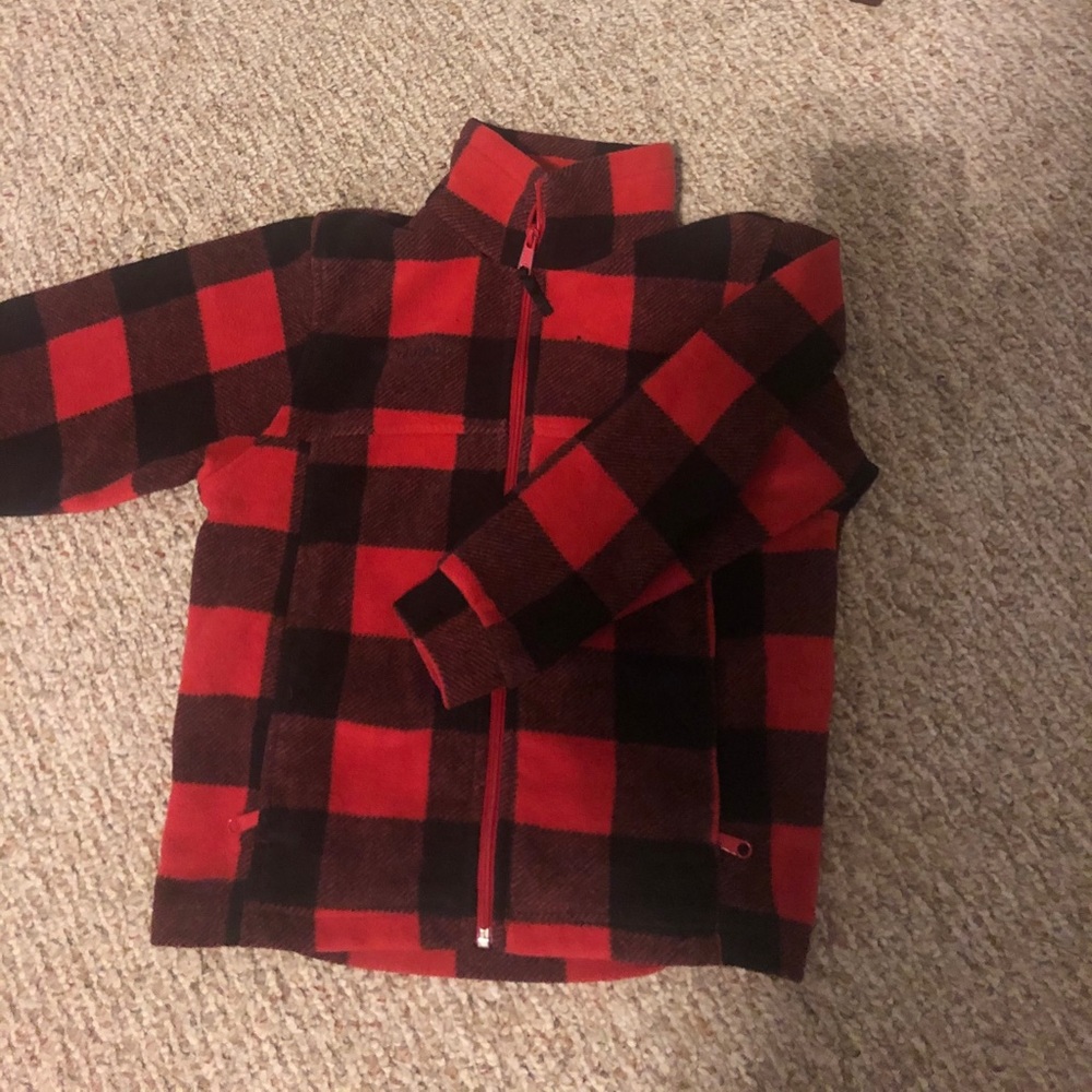 Children’s Columbia Buffalo Plaid zip up fleece